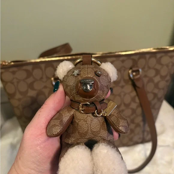 Coach Tan Signature Tote Bag Set - Picture 5 of 11